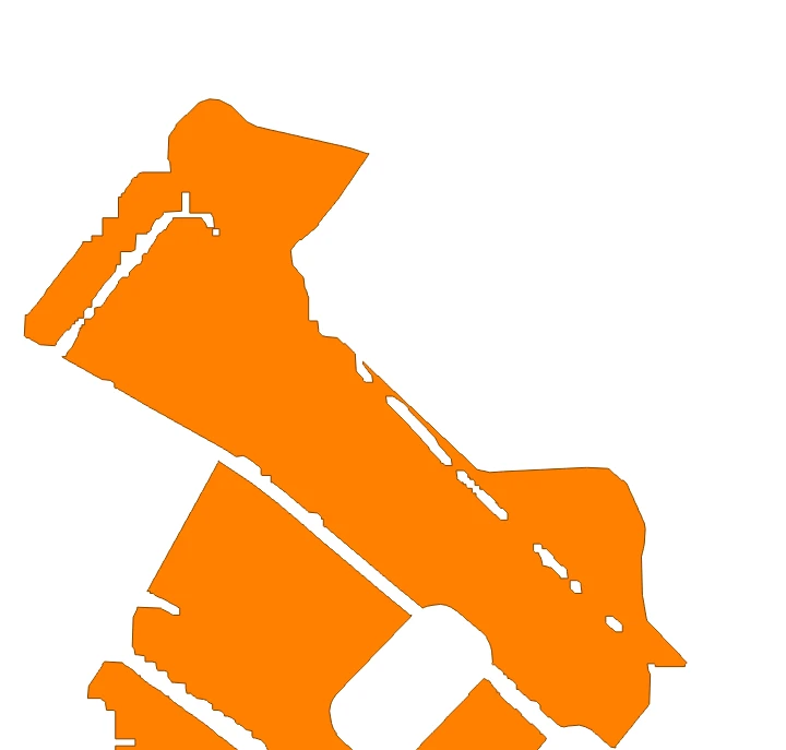 Kandidatenflächen als Polygonlayer im GIS.